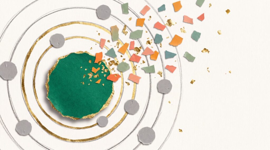 Illustration representing AI visibility, one brand highlighted among many